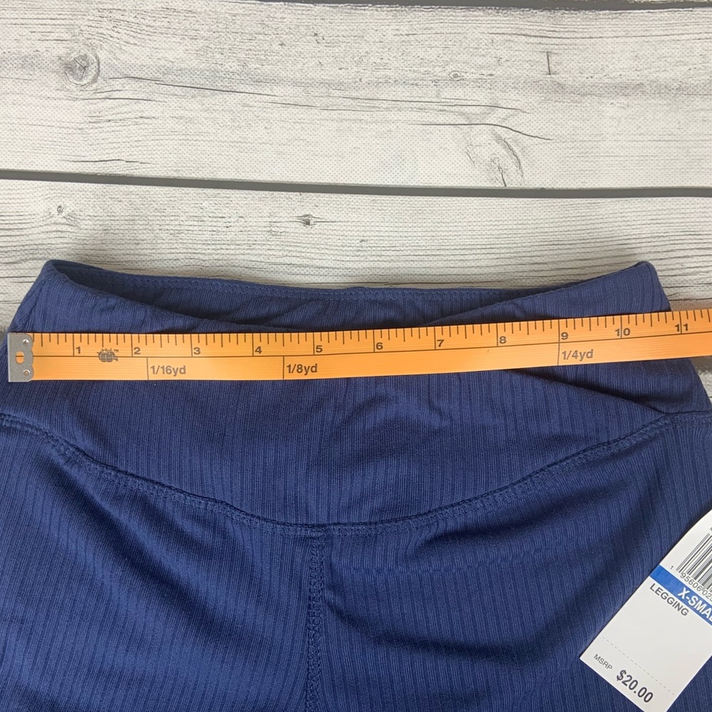 Ultra Flirt Dark Blue Cross Waist Leggings - Picture 6 of 7